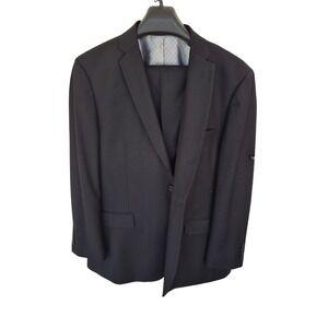 Alberto Cardinali Mens 2 Piece Suit Black Blazer Trousers 50L 44L S77